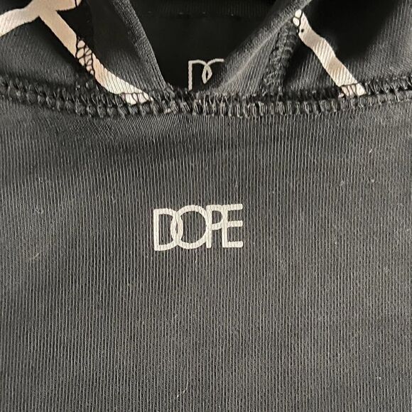 DOPE Side Zip Lightweight, WELL WORN/LOVED hoodie, w/ Abstract Mountain Medium - Picture 4 of 10